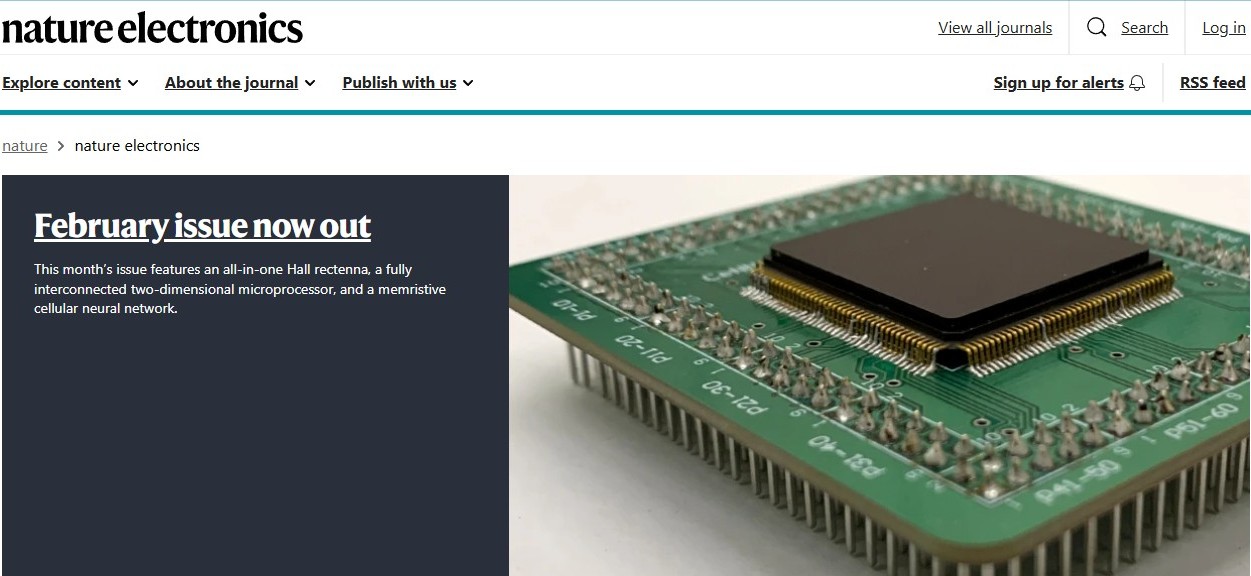 Nature Electronics CeNN chip